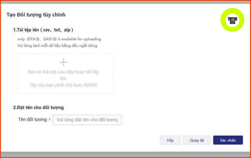 cách chọn đối tượng quảng cáo Tiktok theo tệp khách hàng